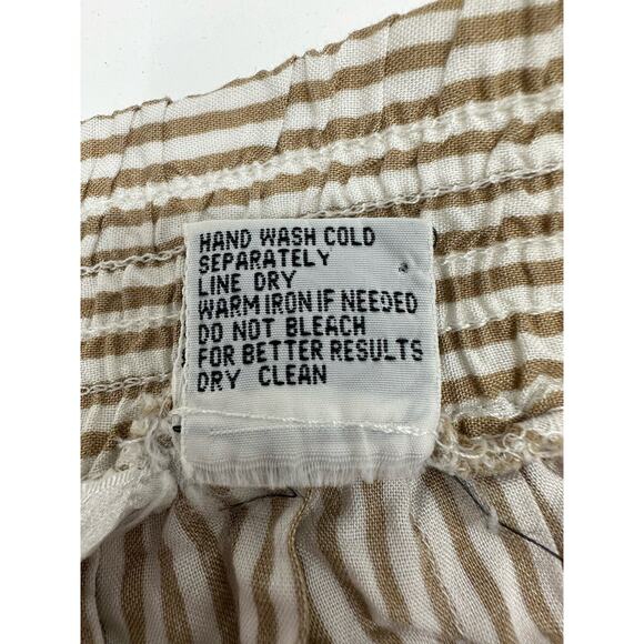 Maggie Lawrence Collection Womens Skirt Size 18-20 Tan White Stripe - Picture 5 of 9